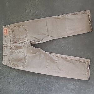 LEVI'S 505 REGULAR FIT BROWN TAN JEANS 38X30